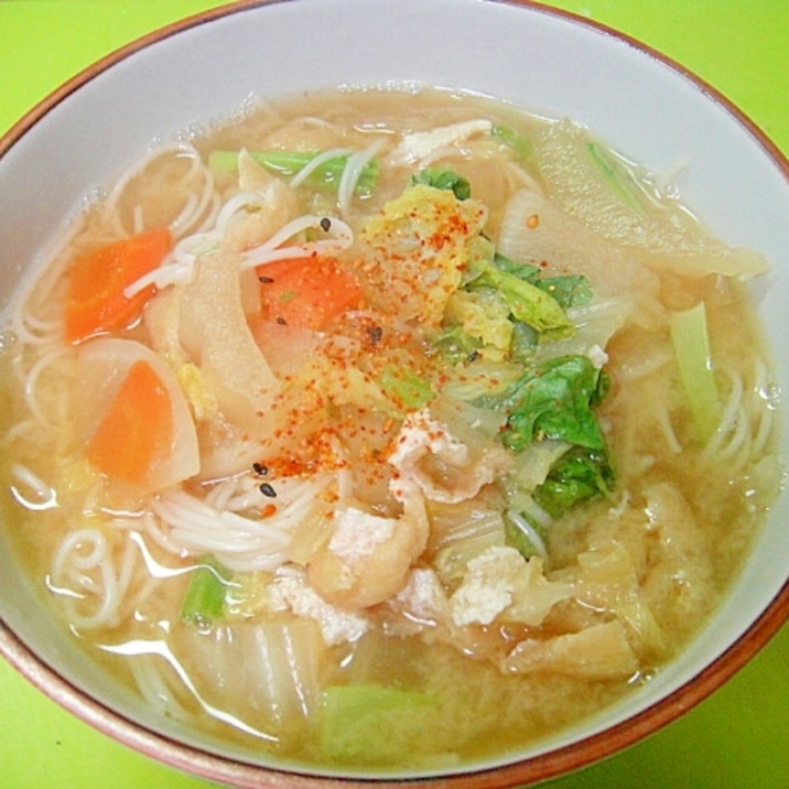 余り野菜で 味噌にゅうめん レシピ 作り方 By Mint74 楽天レシピ